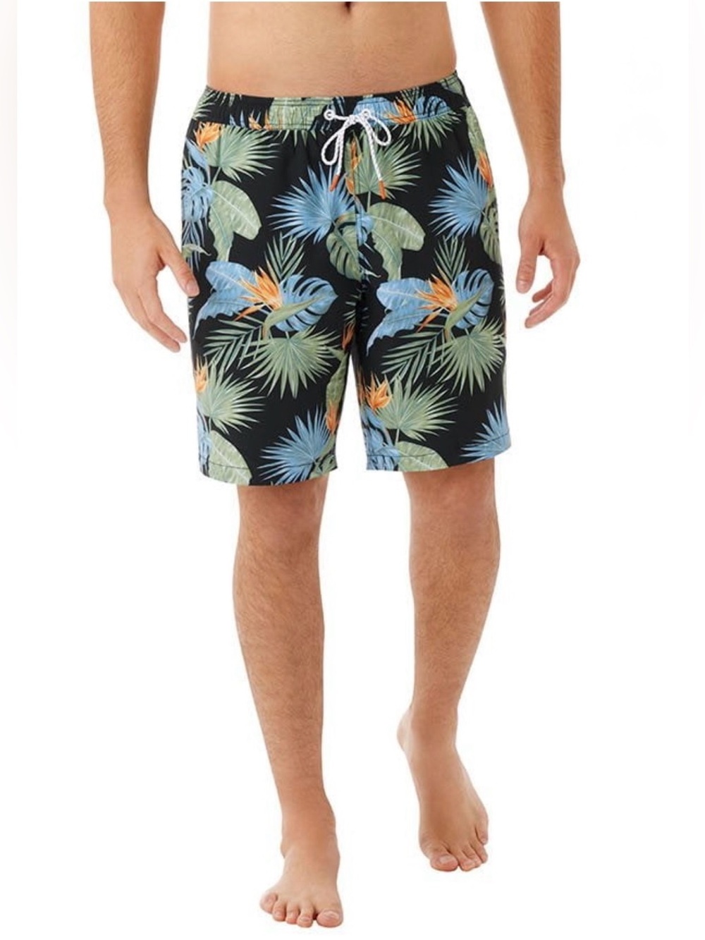 Bonobos Mens Swim Trunks Navy Tropical Palm Print 9 Inch Inseam Size XL NWT